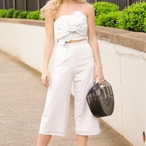 NWT small black and white two piece set